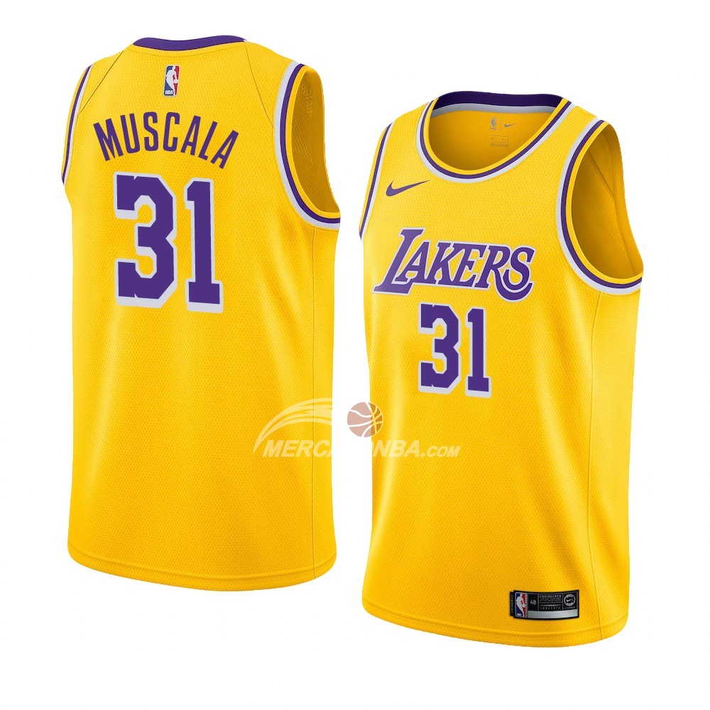 Maglia Los Angeles Lakers Mike Muscala Icon 2018-19 Giallo